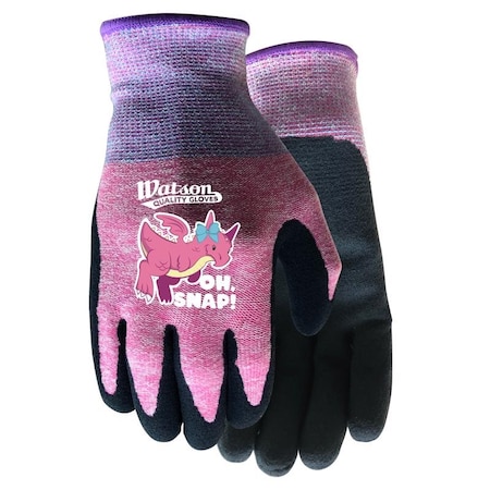 Watson Gloves Watson Gloves Homegrown XS Polyester Knit Oh Snap Pink Gardening Gloves 6171-XS